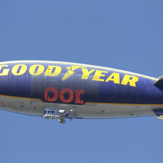 The Goodyear Blimp, based in nearby Akron, is a common sight over Cuyahoga Falls.