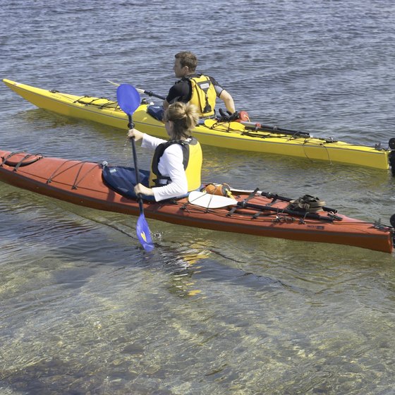 Rent a kayak to explore the waters around St. George Island, Florida.