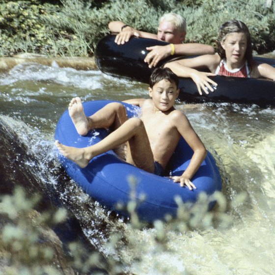 Cool down and shoot Texas rapids in an inner tube.