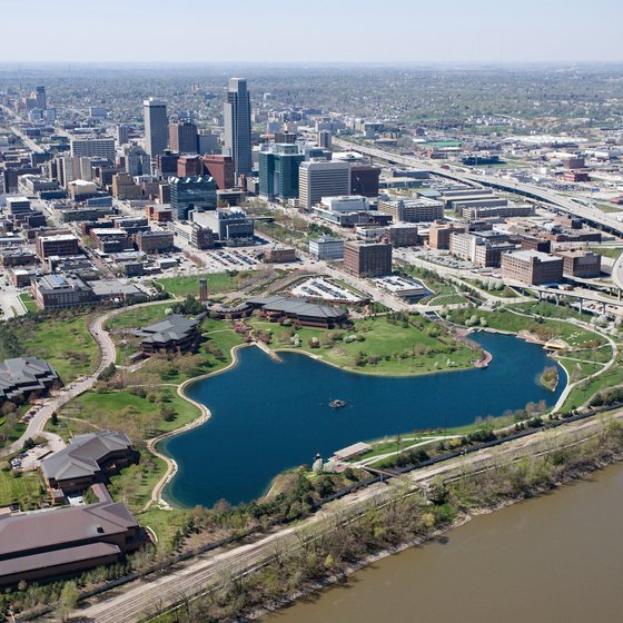 The Eppley Airfield is four miles from downtown Omaha.