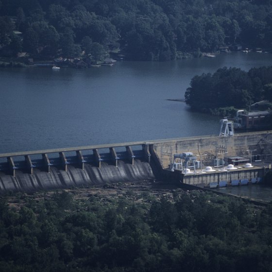 The Chattahoochee River contains a number of hydroelectric dams.