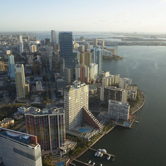 Many romantic attractions provide views of Miami's skyline and water.