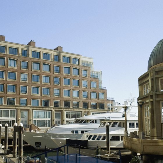 The Aquarium is located in Boston's Wharf District.