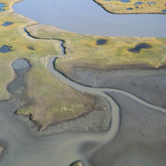 The Mackenzie River flows through Canada's Northwest Territories.