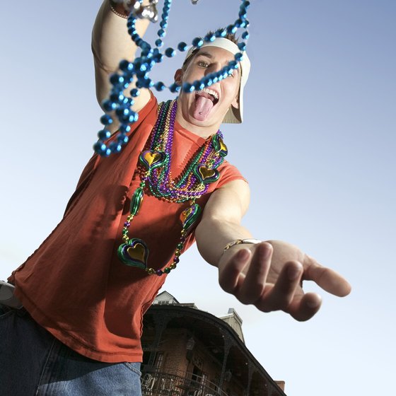 Colorful beads are part of any Mardi Gras celebration.
