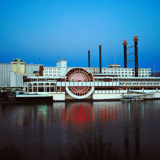 The Colorado Belle Riverboat shines on the Colorado River in Laughlin.