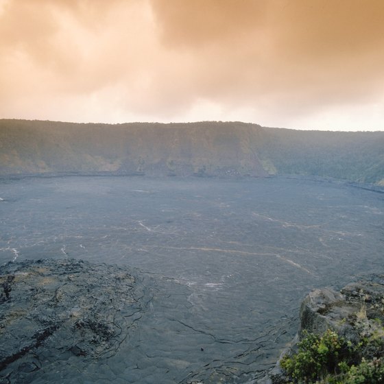 Halemaumau Crater is one of Hawaii's two active eruption sites.