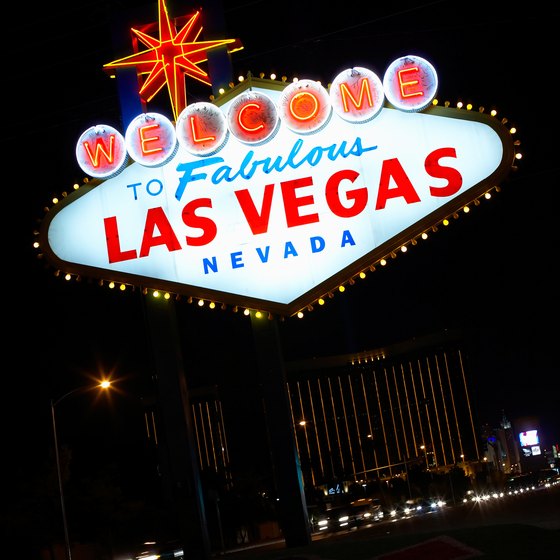 The famous "Welcome to Las Vegas" sign is situated at the southern end of the Strip near the airport.