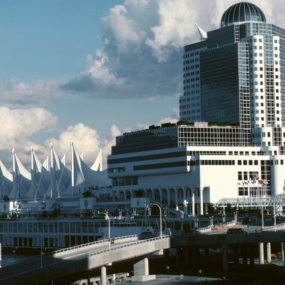 Some tours include a visit to Canada Place on Vancouver's waterfront.