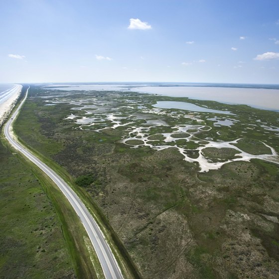 Many Texas beaches sit on barrier islands.