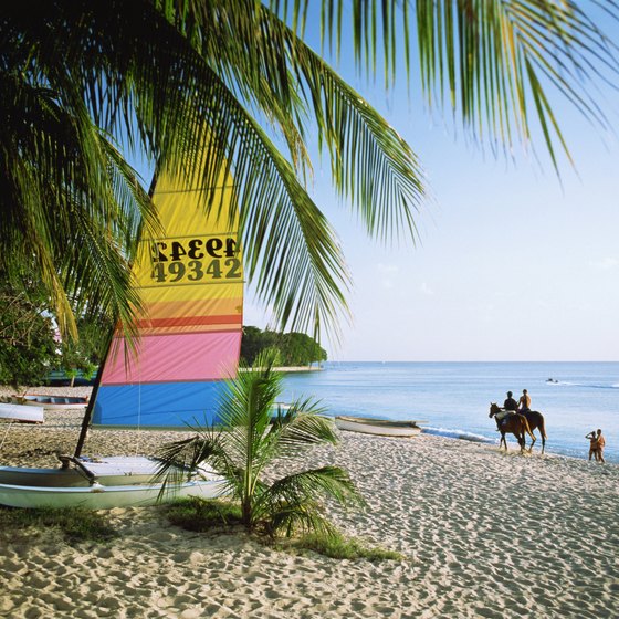 The beaches of Barbados are great for water sports.
