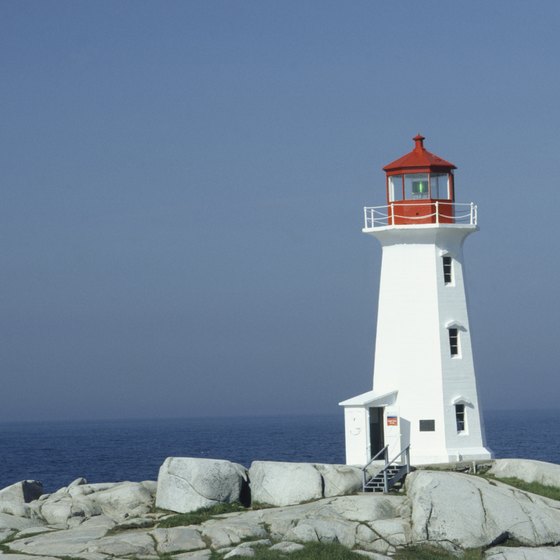 Lighthouses are a common sight in Nova Scotia.
