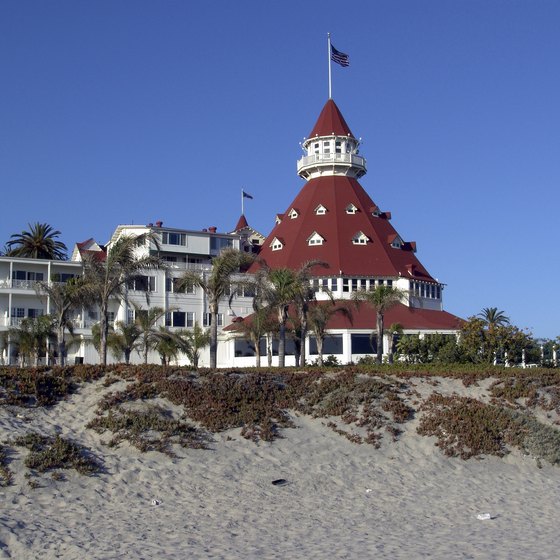 Coronado Island's famed seaside Hotel del Coronado has beachfront cottages on the grounds.