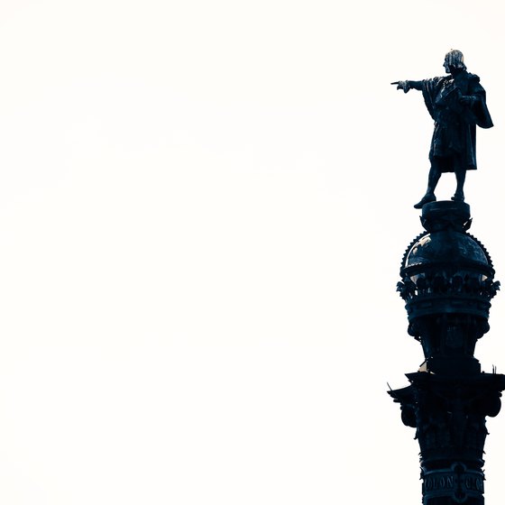 The statue of Christopher Columbus at Barcelona's cruise terminals.