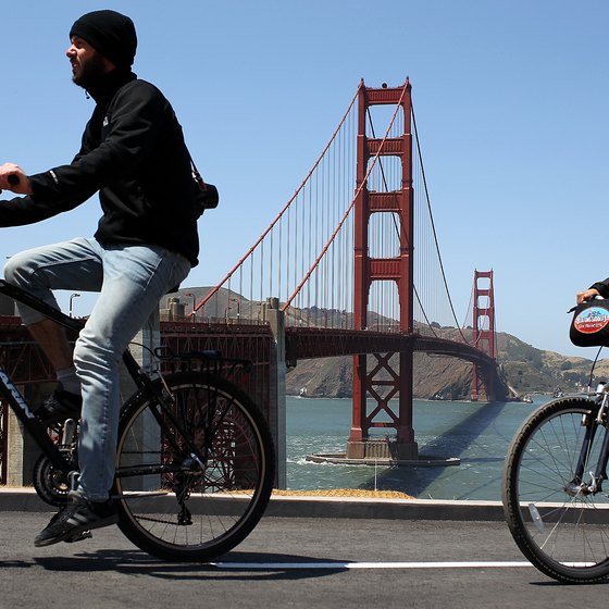 You can reassemble your bike and pedal past the Golden Gate Bridge.