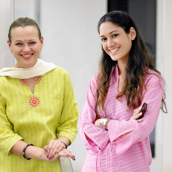 It can be fun -- and inexpensive -- to experiment with traditional Indian clothing.