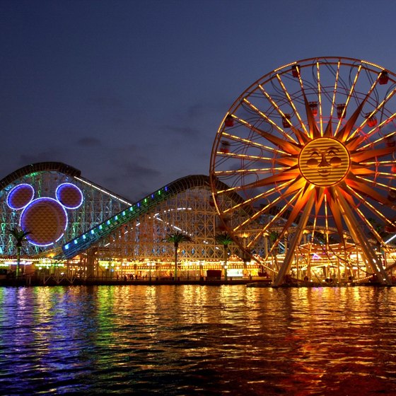 Nighttime lights create magic at Disney's California Adventure.