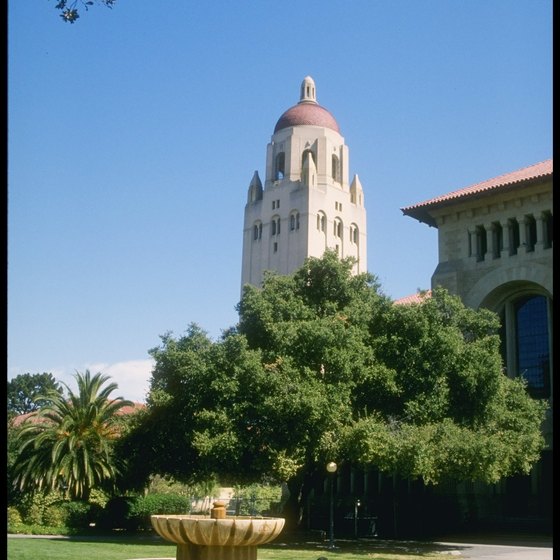 The Stanford campus features an artificial lake.