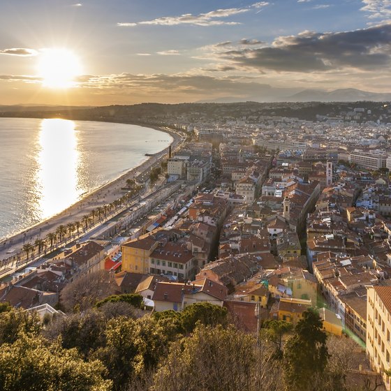 Take in the sea views from the coastal city of Nice during your month in France.