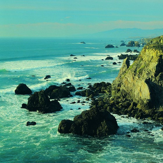 The coastline near Fort Bragg offers recreational opportunities.