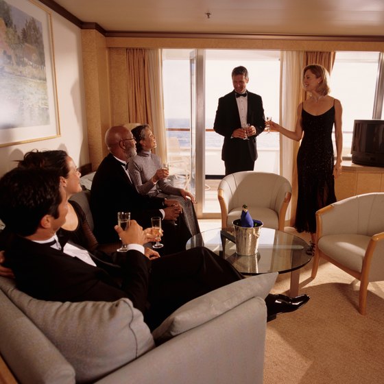 For a couples getaway, ask the cruise ship company for any special romantic packages.