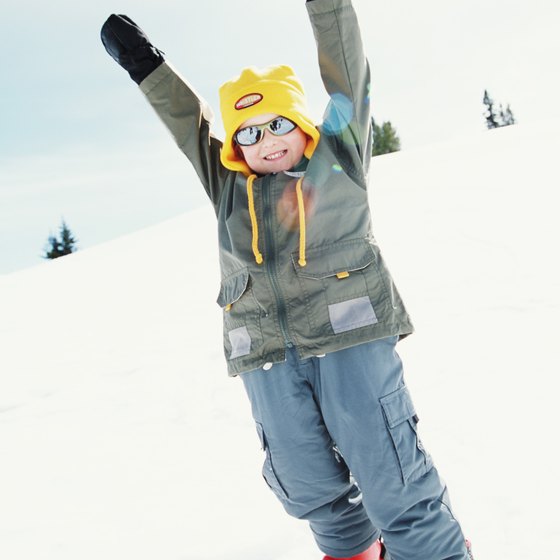 The focus is on fun at ski camps for kids.