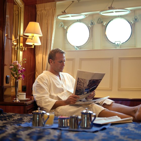 Guests in the largest luxury suites on the Queen Mary 2 are welcomed by Champagne and strawberries.