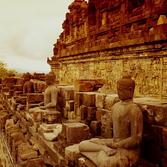 Borobudur Temple is one of many monuments in Indonesia.