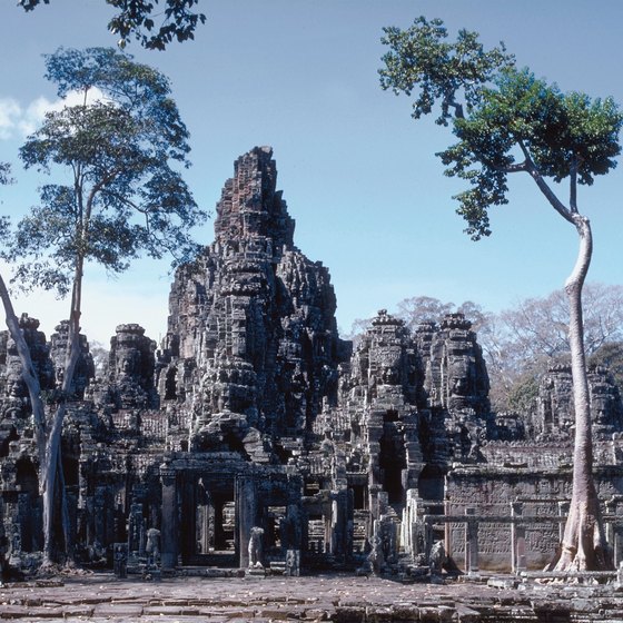 Many travelers hop from Vietnam to Cambodia to see the temple complex at Angkor Wat.