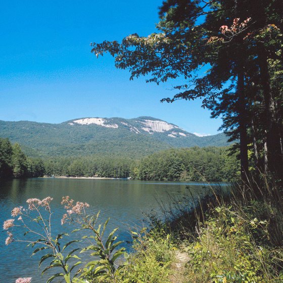 Stone Mountain is on the Blue Ridge escarpment.