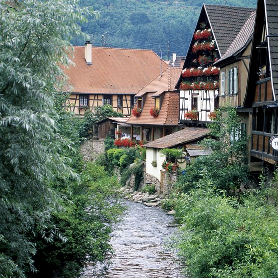 Many picturesque villages lie along the Alsace wine route.