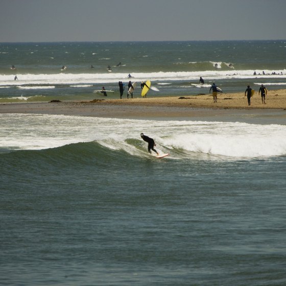 Surfing is a draw at Malibu in L.A. County.