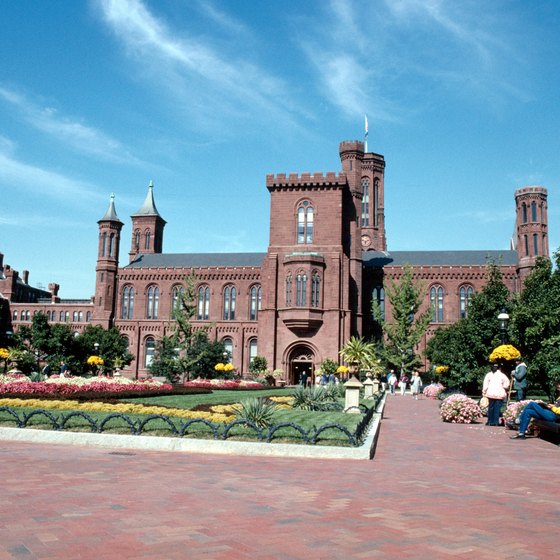The instantly recognizable Smithsonian Institution building is made of red Seneca sandstone.