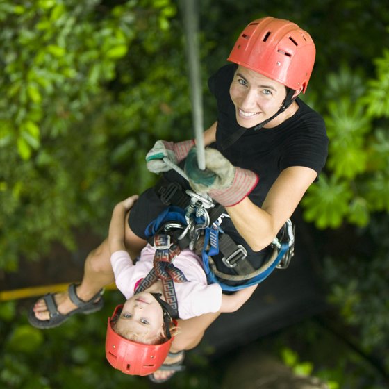 Some of Cancun's zip line options allow children as young as 3 to ride with their parents.