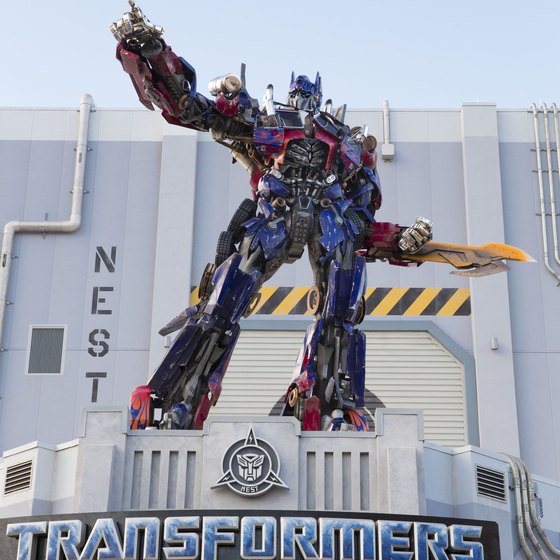 Optimus Prime is waiting to greet you at Universal Studios Orlando.