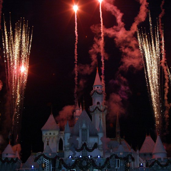 Throngs of locals go to Disneyland at night to see fireworks.