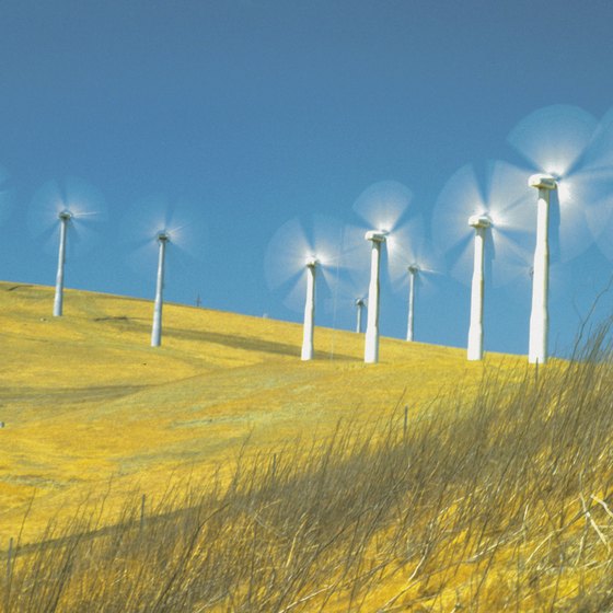 From the paths around Livermore, vistas include plenty of examples of wind technology.