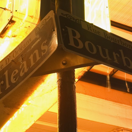 Bourbon Street is the party capital of New Orleans.