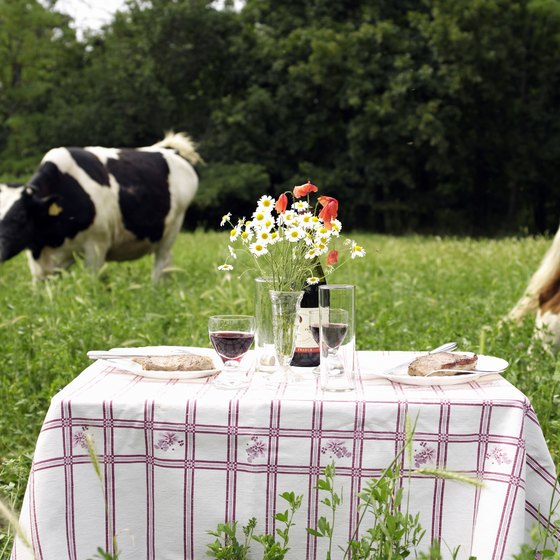 Dining surrounded by nature and wildflowers is one way of feeling like the only two people in the world.