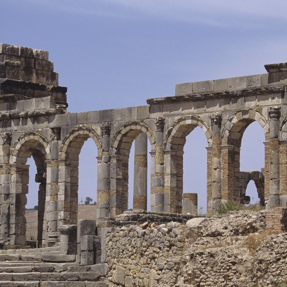 Volubilis, the largest Roman archaeological site in Morocco, is a World Heritage Site.