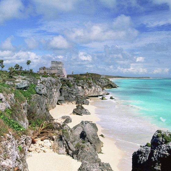 Tulum features the only seaside Mayan ruins in Mexico.