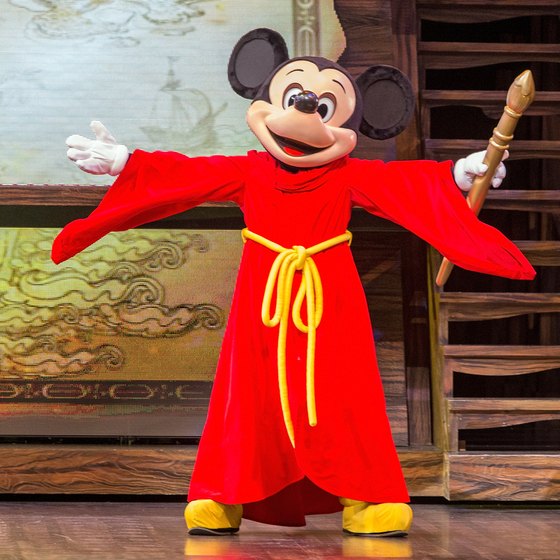 Beloved characters like Mickey perform daily in Disneyland shows.