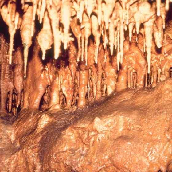 While spelunking in Michigan, you can see stalagmites, stalactites and pictographs.