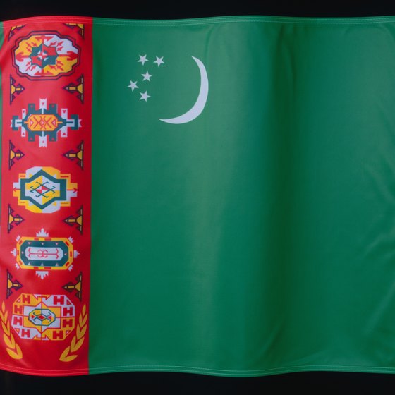 The flag of Turkmenistan incorporates the history and traditions of the country.