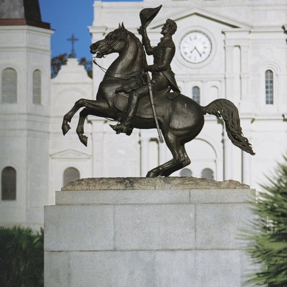 Jackson Square is in the heart of the French Quarter.