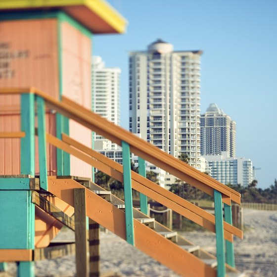 Even lifeguard stands take on an Art Deco look in Miami Beach.