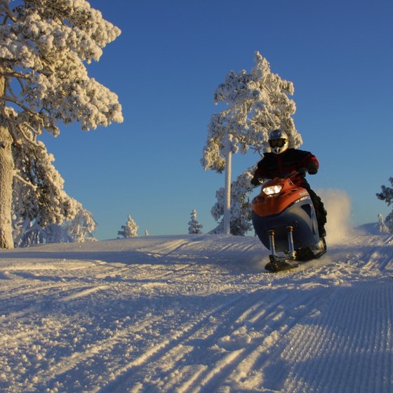 The Tawas area has miles of snowmobiling trails.