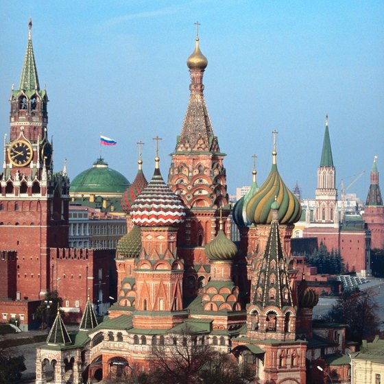 Russia's colorful Kremlin buildings and onion-domed cathedrals showcase a lively history.