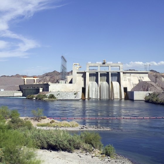 Davis Dam is located on the Colorada River near Laughlin, Nevada.