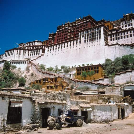 Lhasa, Tibet, is accessible via the Shangri-La Express train.